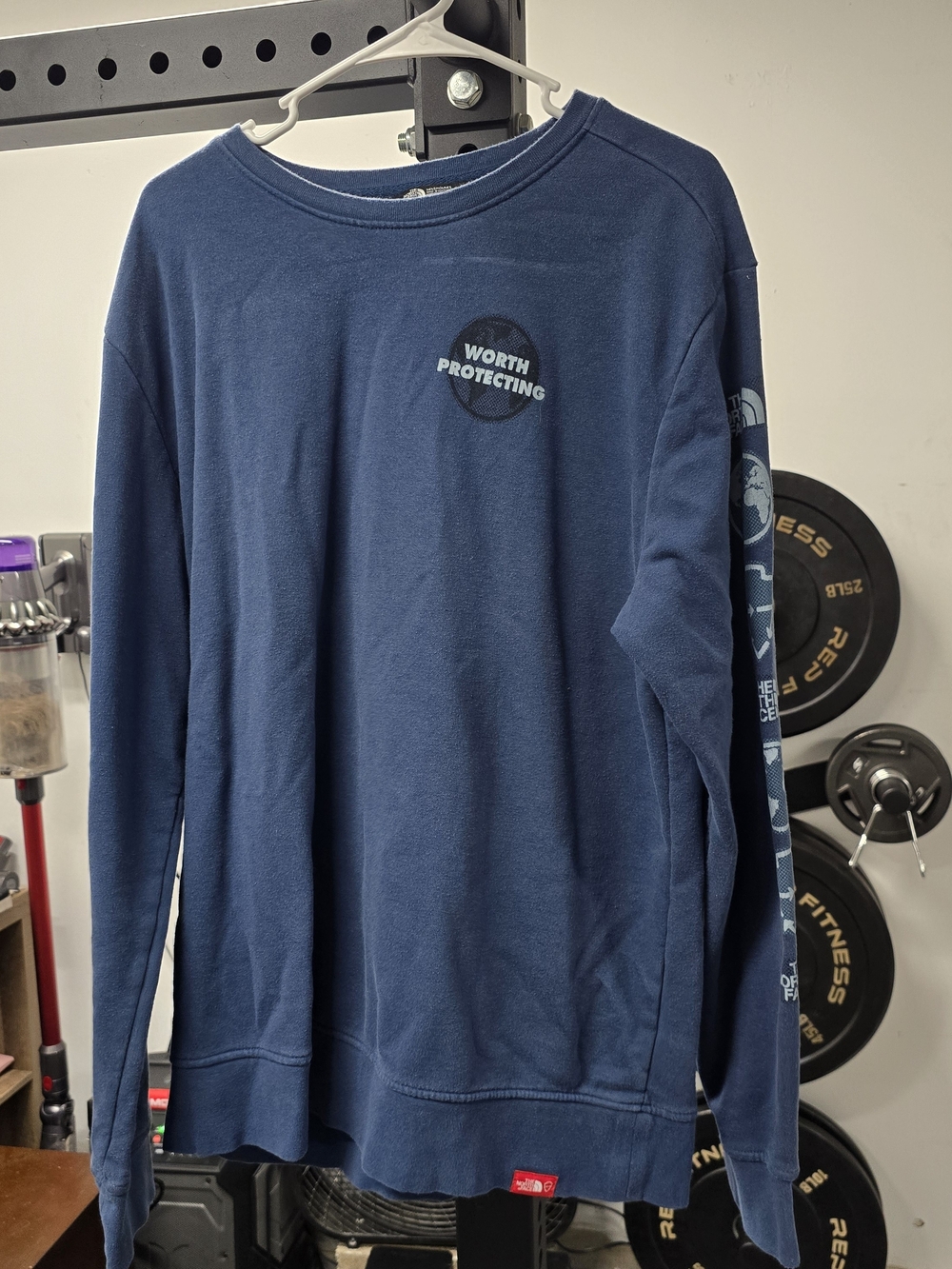 Navy "Worth Protecting" Crewneck Sweatshirt